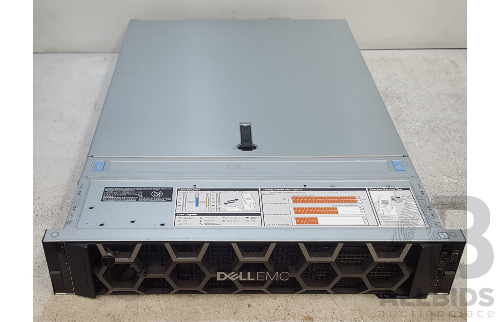 Dell EMC PowerEdge R740 Dual Intel Xeon SILVER (4116) 2.10GHz-3.00GHz 12-Core CPU 2RU Server w/ 256GB DDR4