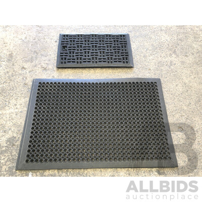 Anti Fatigue Rubber Floor Mats - Lot of Five