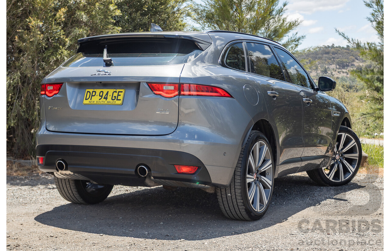 7/2016 Jaguar F-Pace 35t R-Sport (AWD) 4D Wagon Grey 3.0L