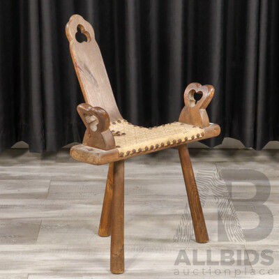 Vintage Spanish Birthing Chair