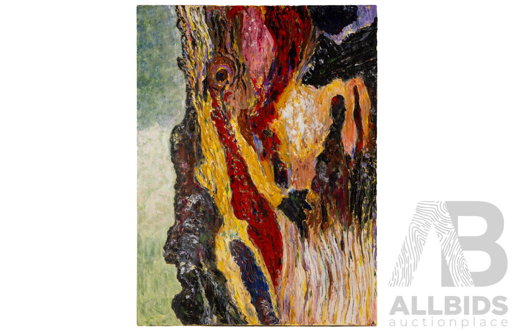 Ruth Lathlean (20th Century, Australian), Old Gum Tree (2010), Wonderful Original Oil on Canvas, 101 x 76 cm