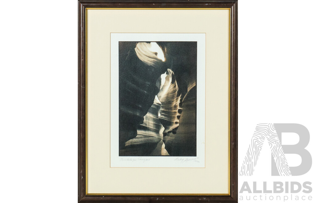 Ruby Spowart, (20th Century, Australian, 1928-2024), Antelope Canyon (1996), Original Infrared Sepia Print, 37 X 29 Cm (frame)