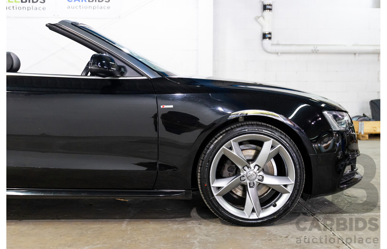 3/2015 Audi A5 S-Line 1.8 TFSI 8T MY15 2d Cabriolet Mythos Black Metallic Turbo 1.8L