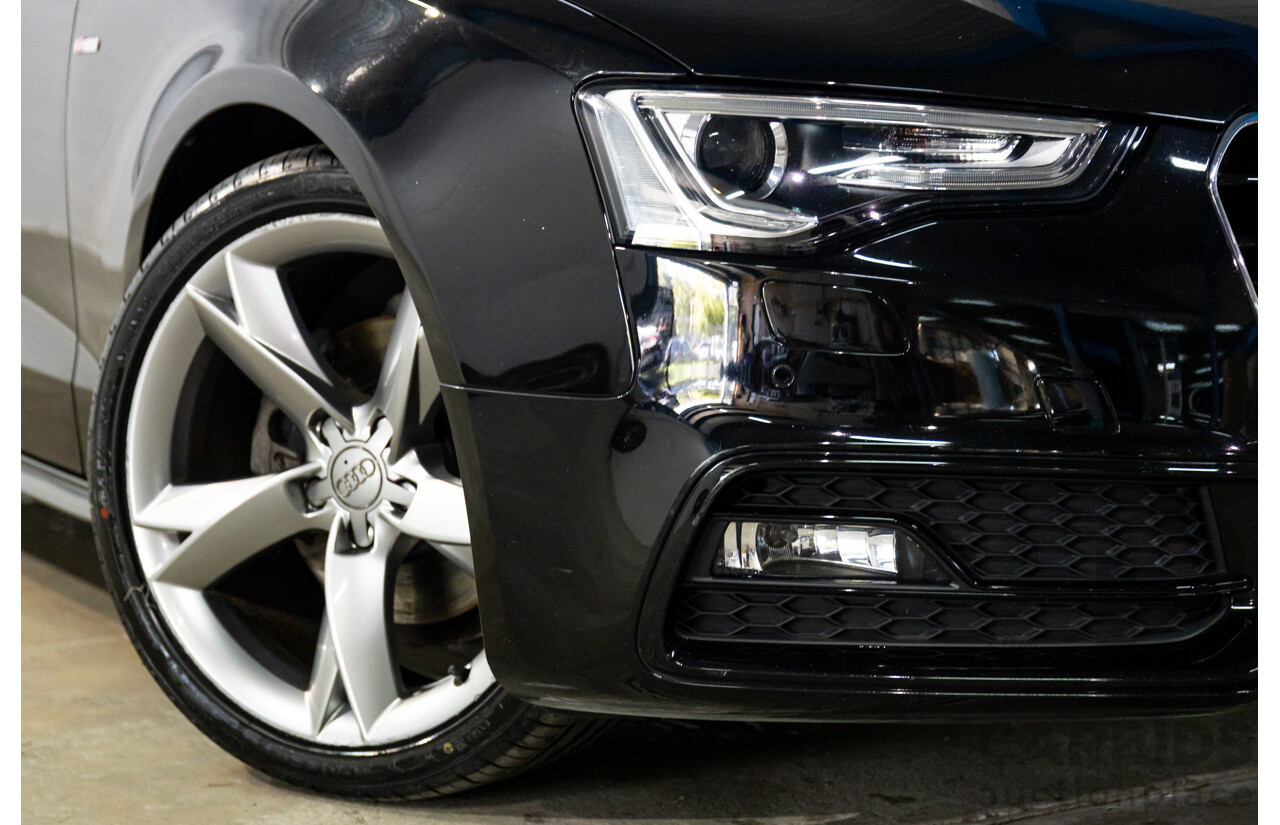 3/2015 Audi A5 S-Line 1.8 TFSI 8T MY15 2d Cabriolet Mythos Black Metallic Turbo 1.8L