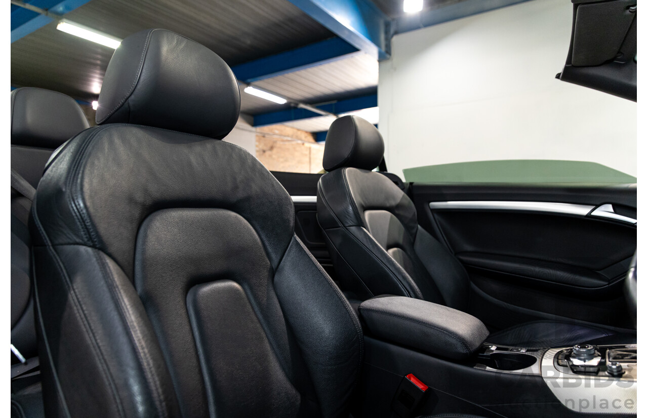 3/2015 Audi A5 S-Line 1.8 TFSI 8T MY15 2d Cabriolet Mythos Black Metallic Turbo 1.8L
