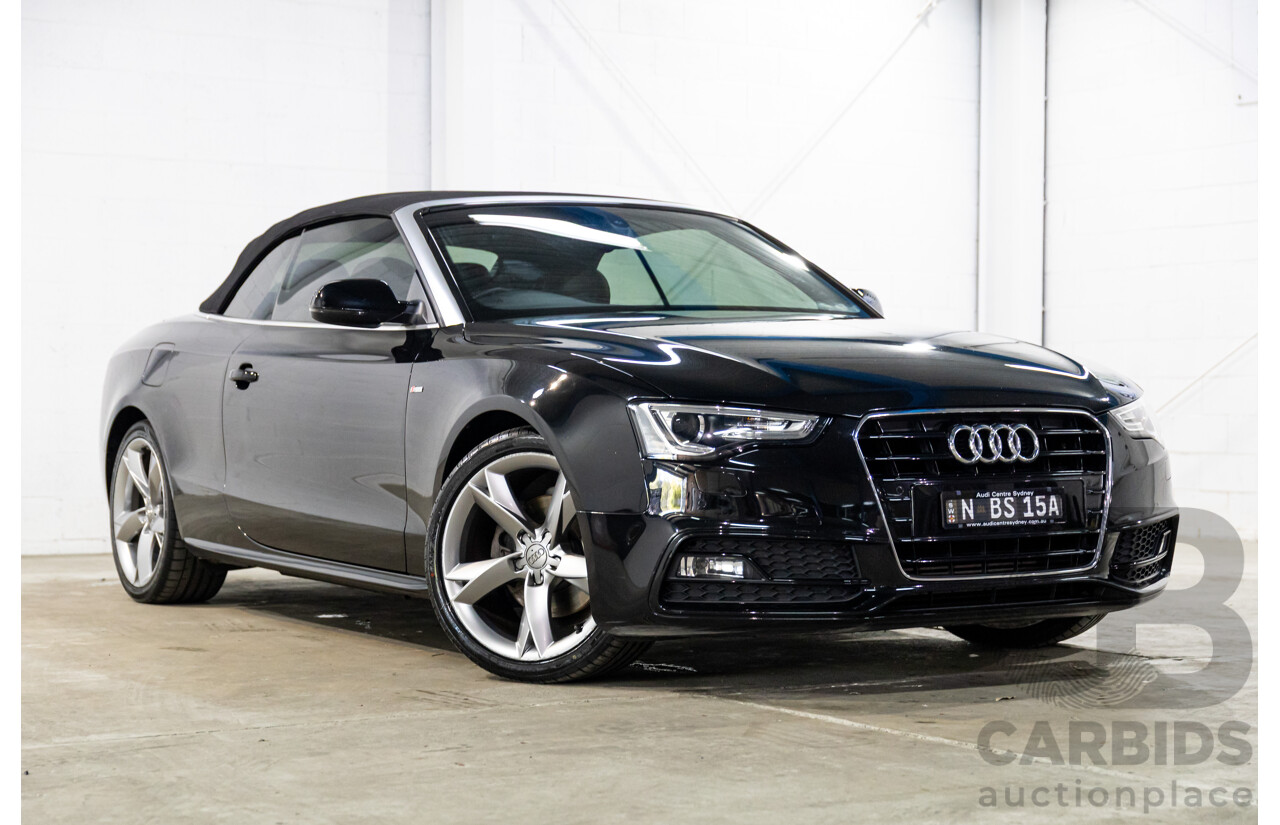 3/2015 Audi A5 S-Line 1.8 TFSI 8T MY15 2d Cabriolet Mythos Black Metallic Turbo 1.8L