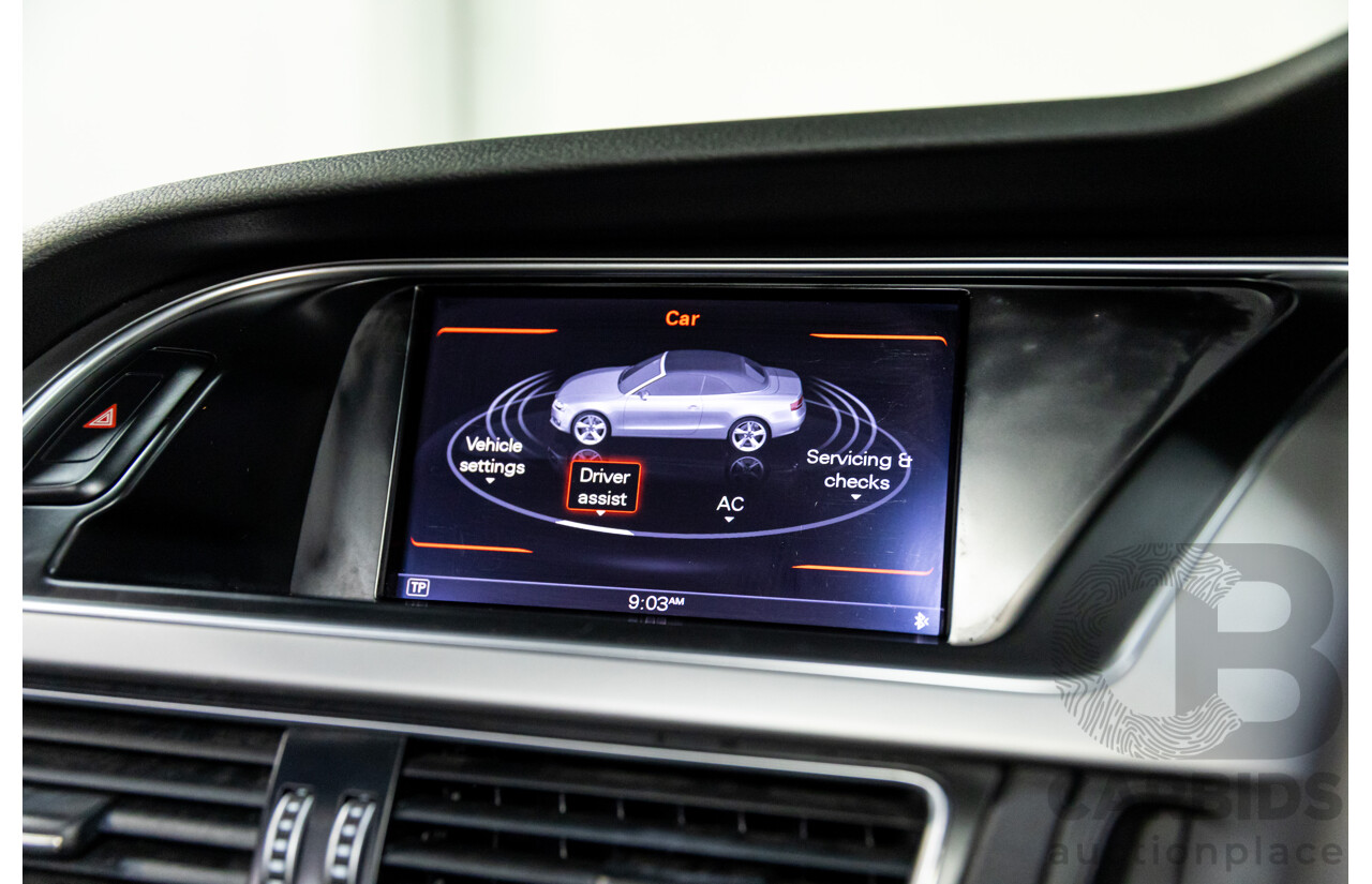 3/2015 Audi A5 S-Line 1.8 TFSI 8T MY15 2d Cabriolet Mythos Black Metallic Turbo 1.8L