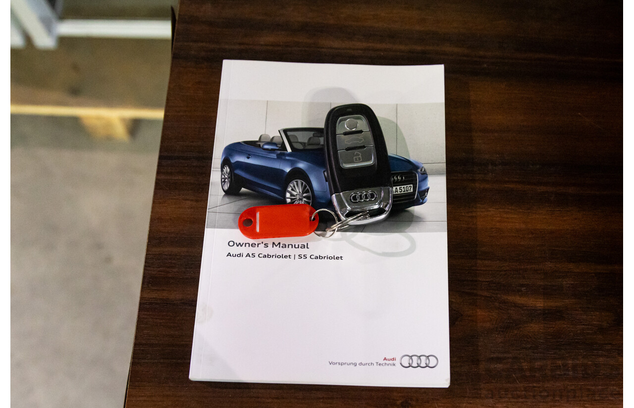 3/2015 Audi A5 S-Line 1.8 TFSI 8T MY15 2d Cabriolet Mythos Black Metallic Turbo 1.8L