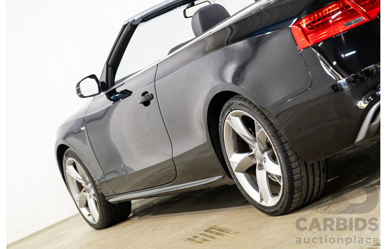 3/2015 Audi A5 S-Line 1.8 TFSI 8T MY15 2d Cabriolet Mythos Black Metallic Turbo 1.8L