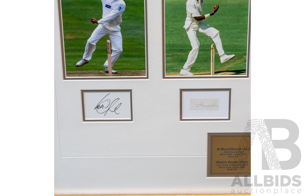 '400 Test Wicket Club' Signed Framed Cricket Display