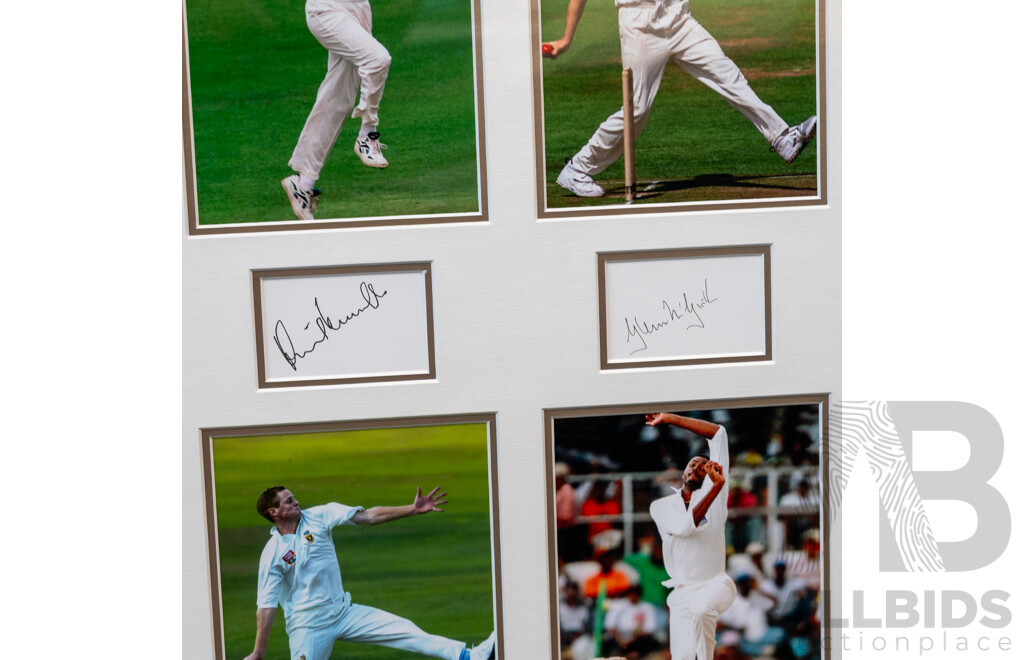'400 Test Wicket Club' Signed Framed Cricket Display