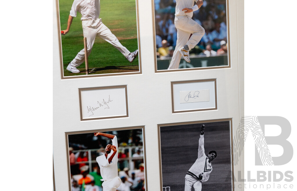 '400 Test Wicket Club' Signed Framed Cricket Display