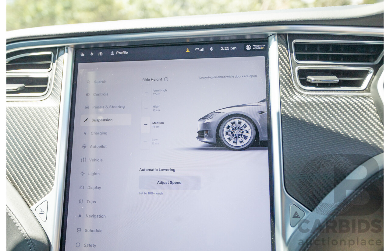 10/2017 Tesla Model S 75D (AWD) MY17 4D Silver Hatchback - Dedicated Electric EV 116kw