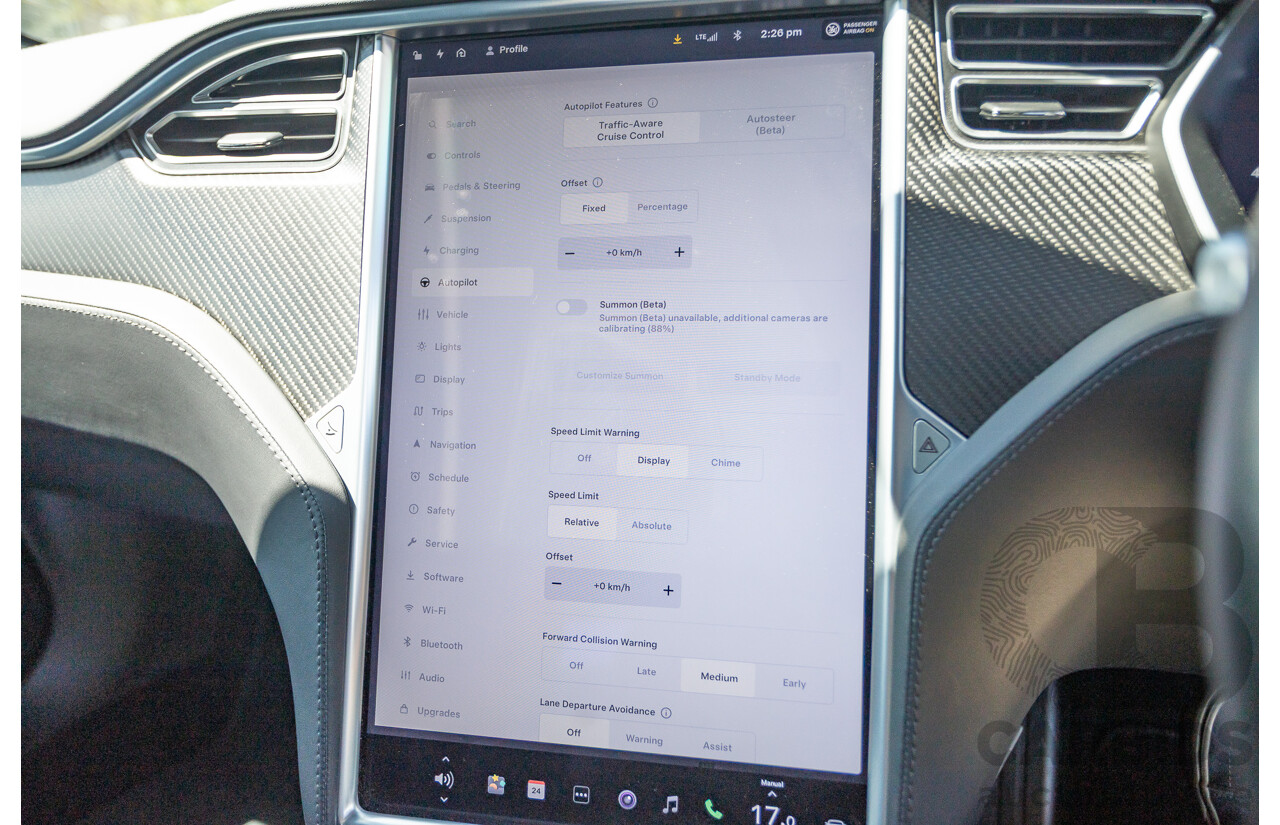 10/2017 Tesla Model S 75D (AWD) MY17 4D Silver Hatchback - Dedicated Electric EV 116kw