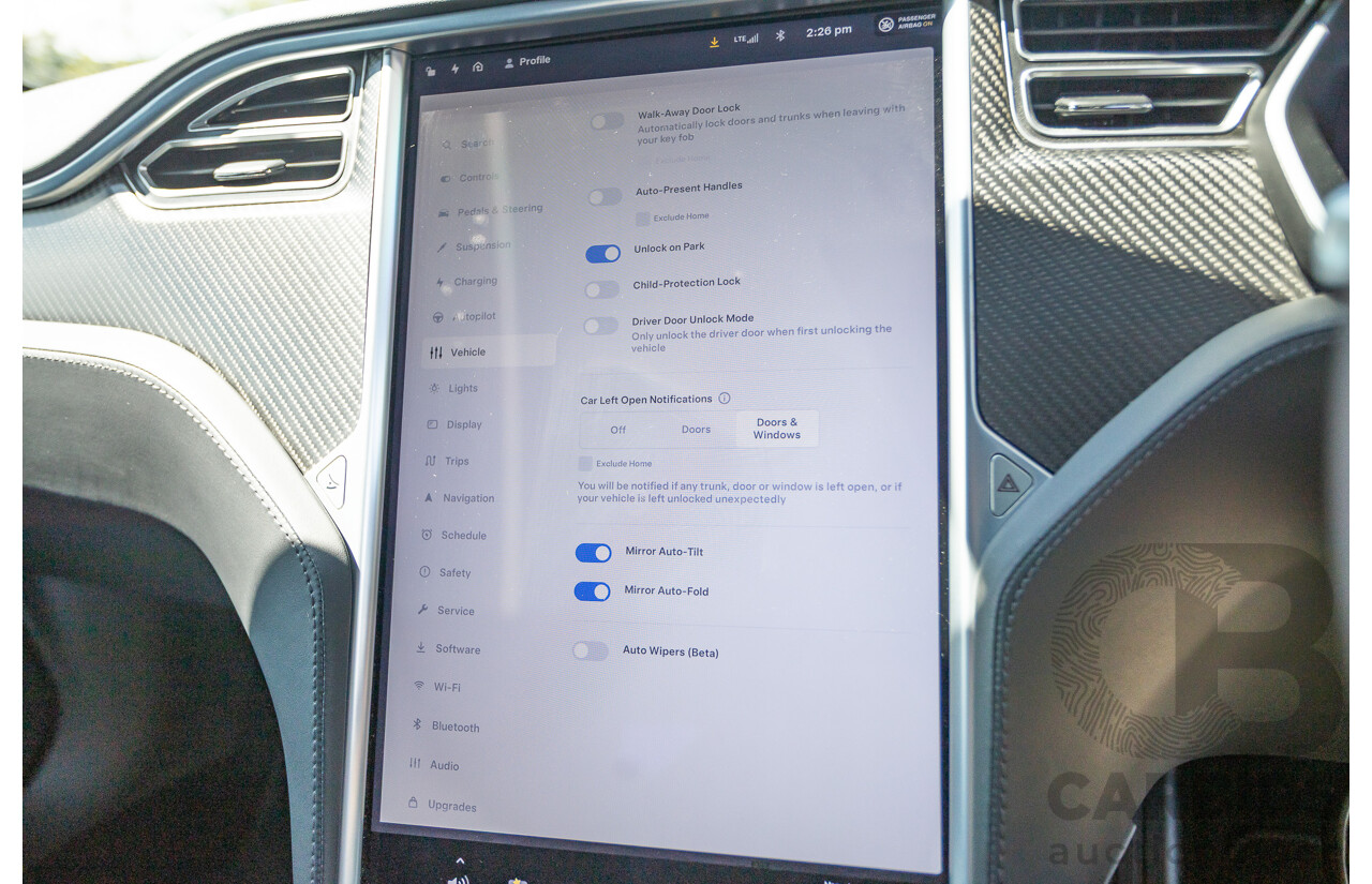 10/2017 Tesla Model S 75D (AWD) MY17 4D Silver Hatchback - Dedicated Electric EV 116kw