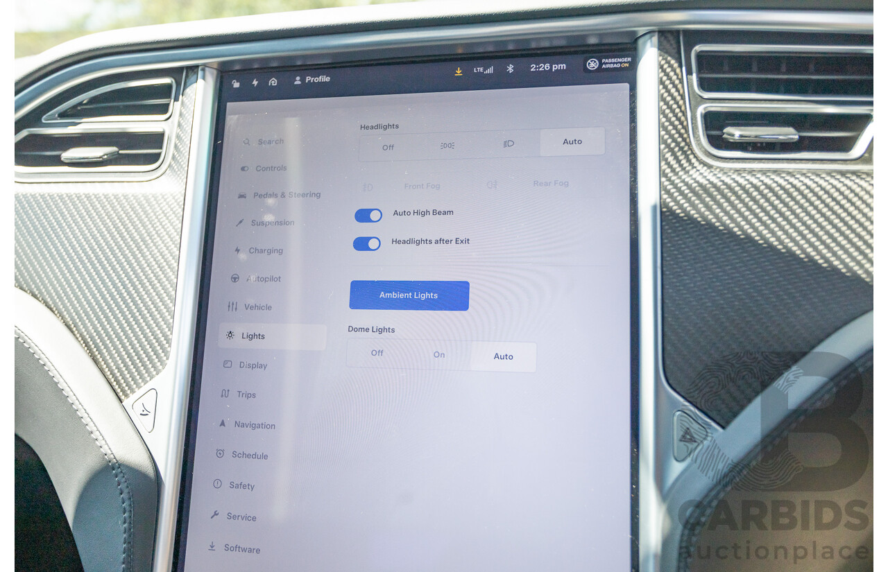 10/2017 Tesla Model S 75D (AWD) MY17 4D Silver Hatchback - Dedicated Electric EV 116kw