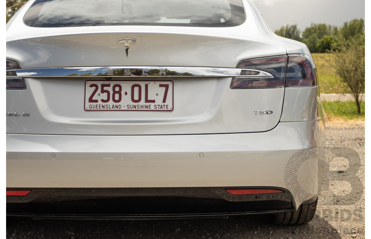 10/2017 Tesla Model S 75D (AWD) MY17 4D Silver Hatchback - Dedicated Electric EV 116kw