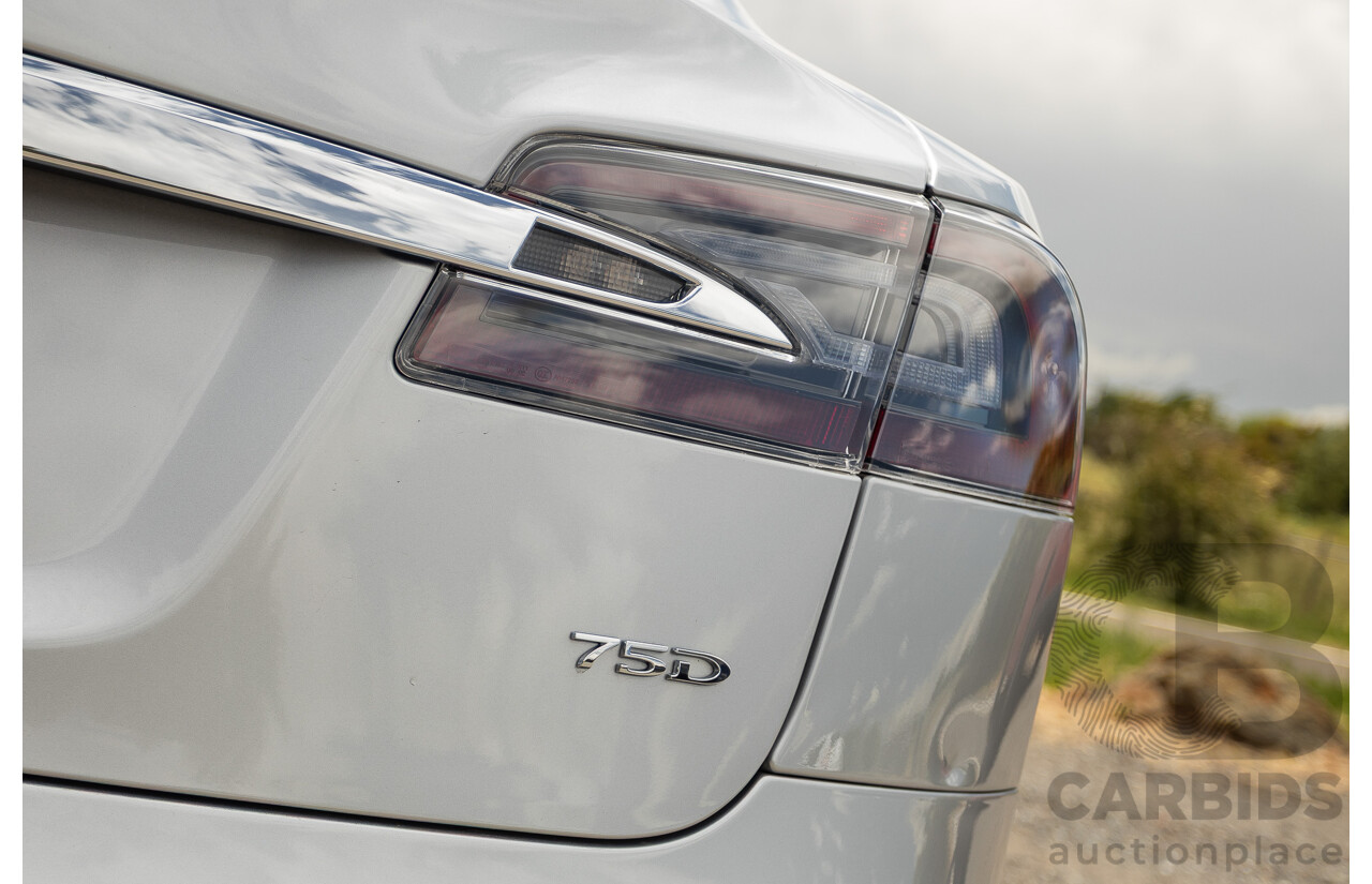 10/2017 Tesla Model S 75D (AWD) MY17 4D Silver Hatchback - Dedicated Electric EV 116kw
