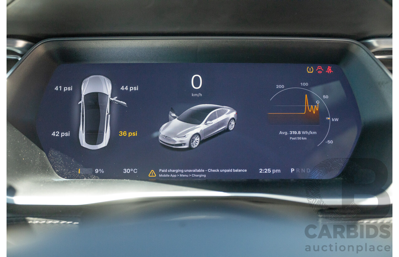 10/2017 Tesla Model S 75D (AWD) MY17 4D Silver Hatchback - Dedicated Electric EV 116kw