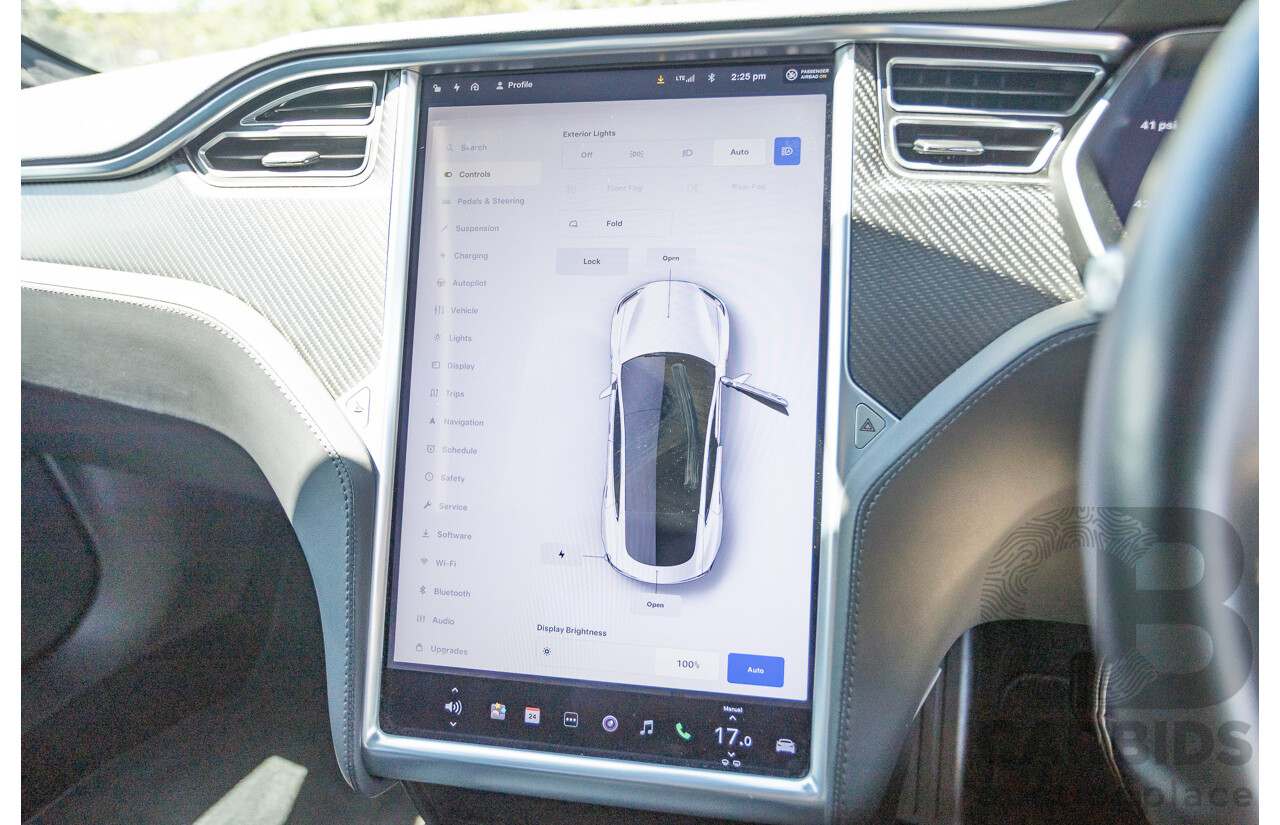 10/2017 Tesla Model S 75D (AWD) MY17 4D Silver Hatchback - Dedicated Electric EV 116kw