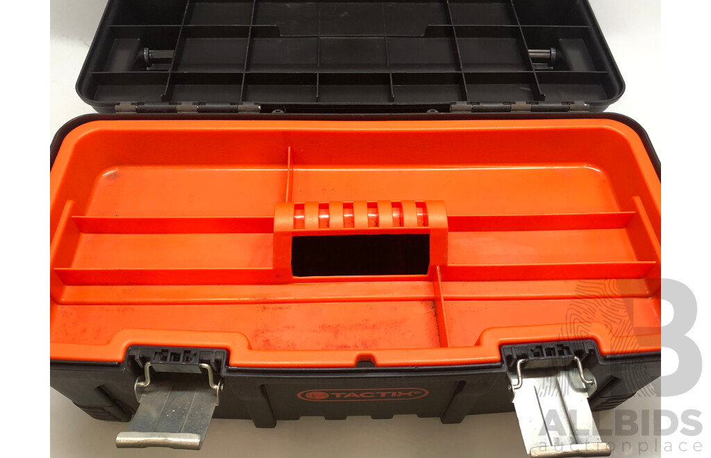 Tactix 2 in 1 Rolling Tool Box with Portable Tool Box