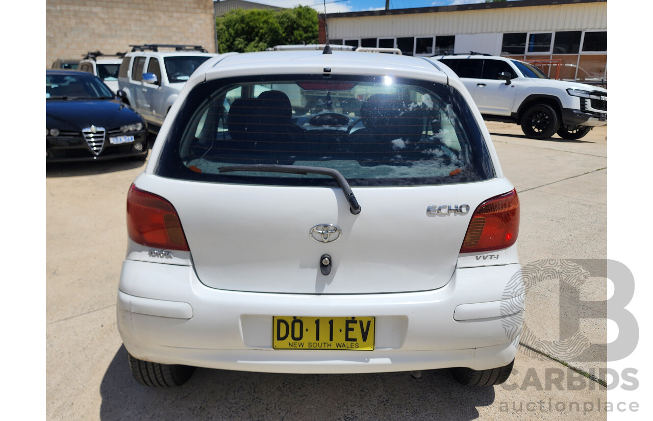 7/2004 Toyota Echo NCP10R 3d Hatchback White 1.3L