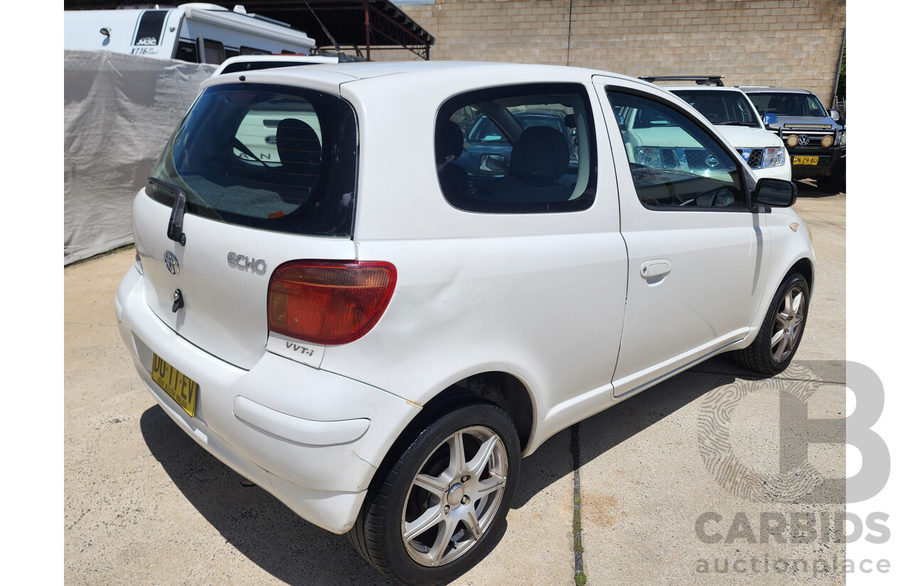 7/2004 Toyota Echo NCP10R 3d Hatchback White 1.3L