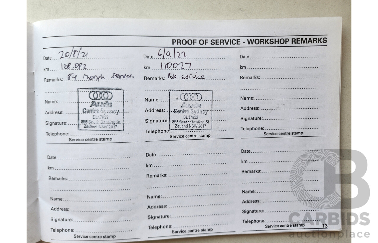 9/2010 Audi A5 2.0 TFSI 8T 2d Coupe White 2.0L