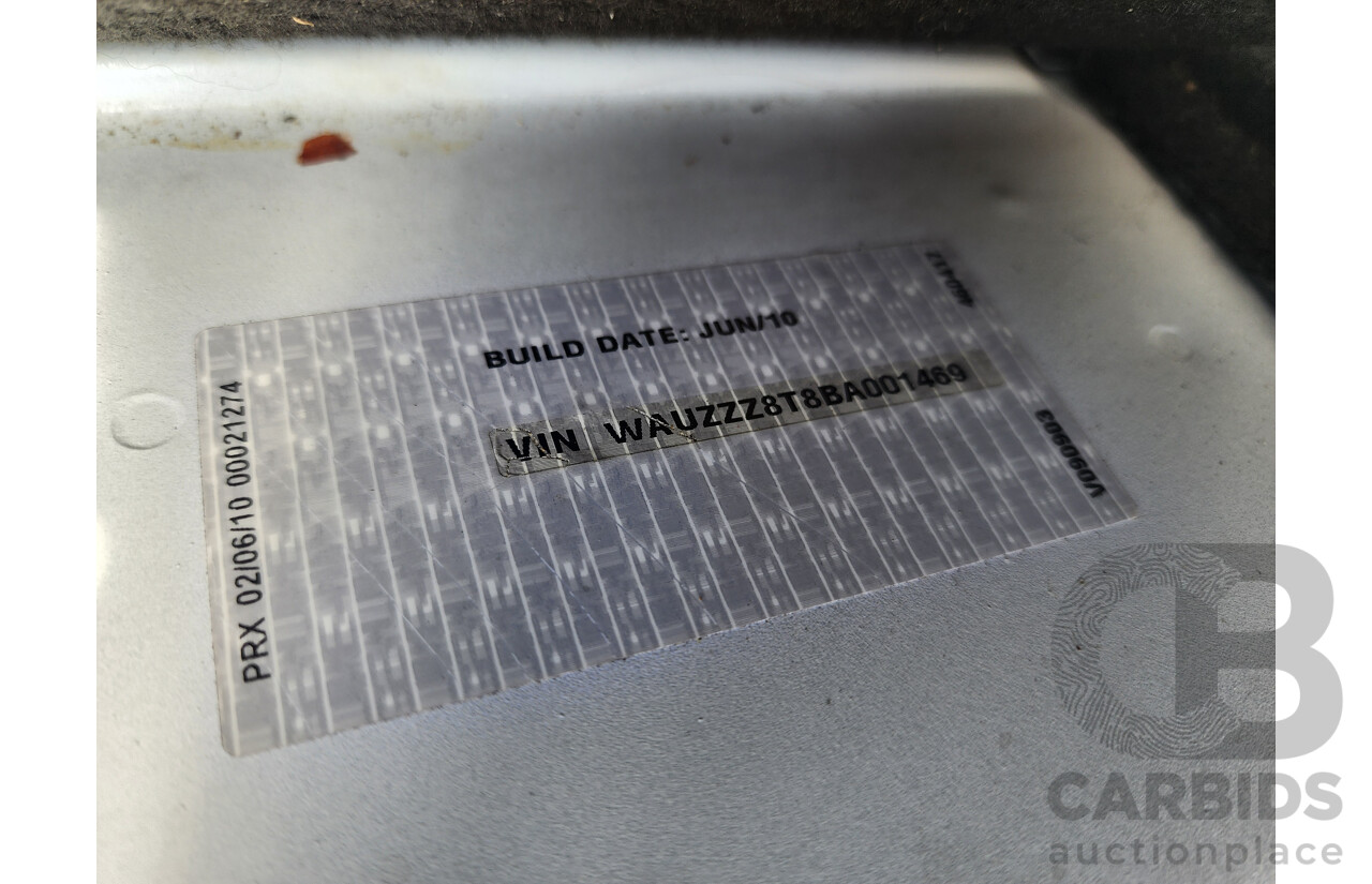 9/2010 Audi A5 2.0 TFSI 8T 2d Coupe White 2.0L