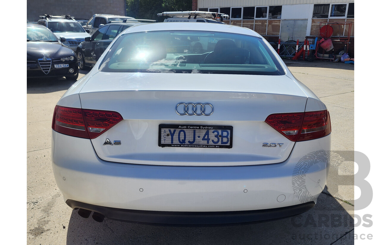 9/2010 Audi A5 2.0 TFSI 8T 2d Coupe White 2.0L