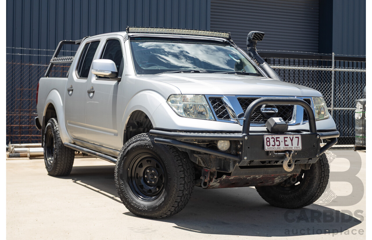 10/2012 Nissan Navara ST (4x4) D40 Dual Cab P/Up Silver Lightning Turbo Diesel 2.5L