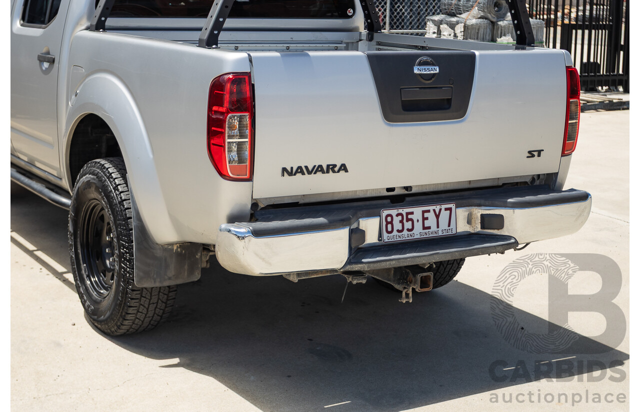 10/2012 Nissan Navara ST (4x4) D40 Dual Cab P/Up Silver Lightning Turbo Diesel 2.5L