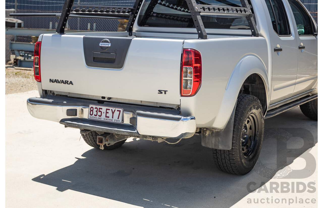 10/2012 Nissan Navara ST (4x4) D40 Dual Cab P/Up Silver Lightning Turbo Diesel 2.5L