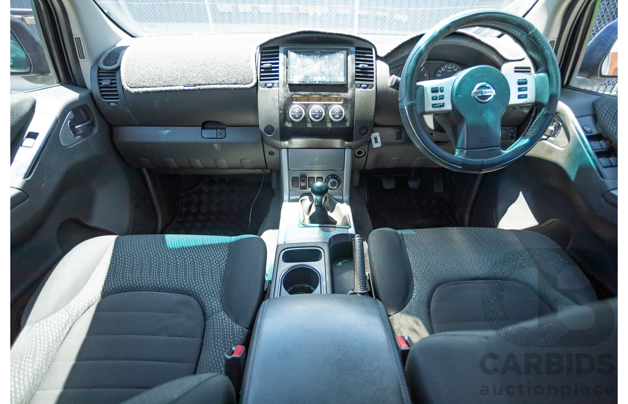 10/2012 Nissan Navara ST (4x4) D40 Dual Cab P/Up Silver Lightning Turbo Diesel 2.5L