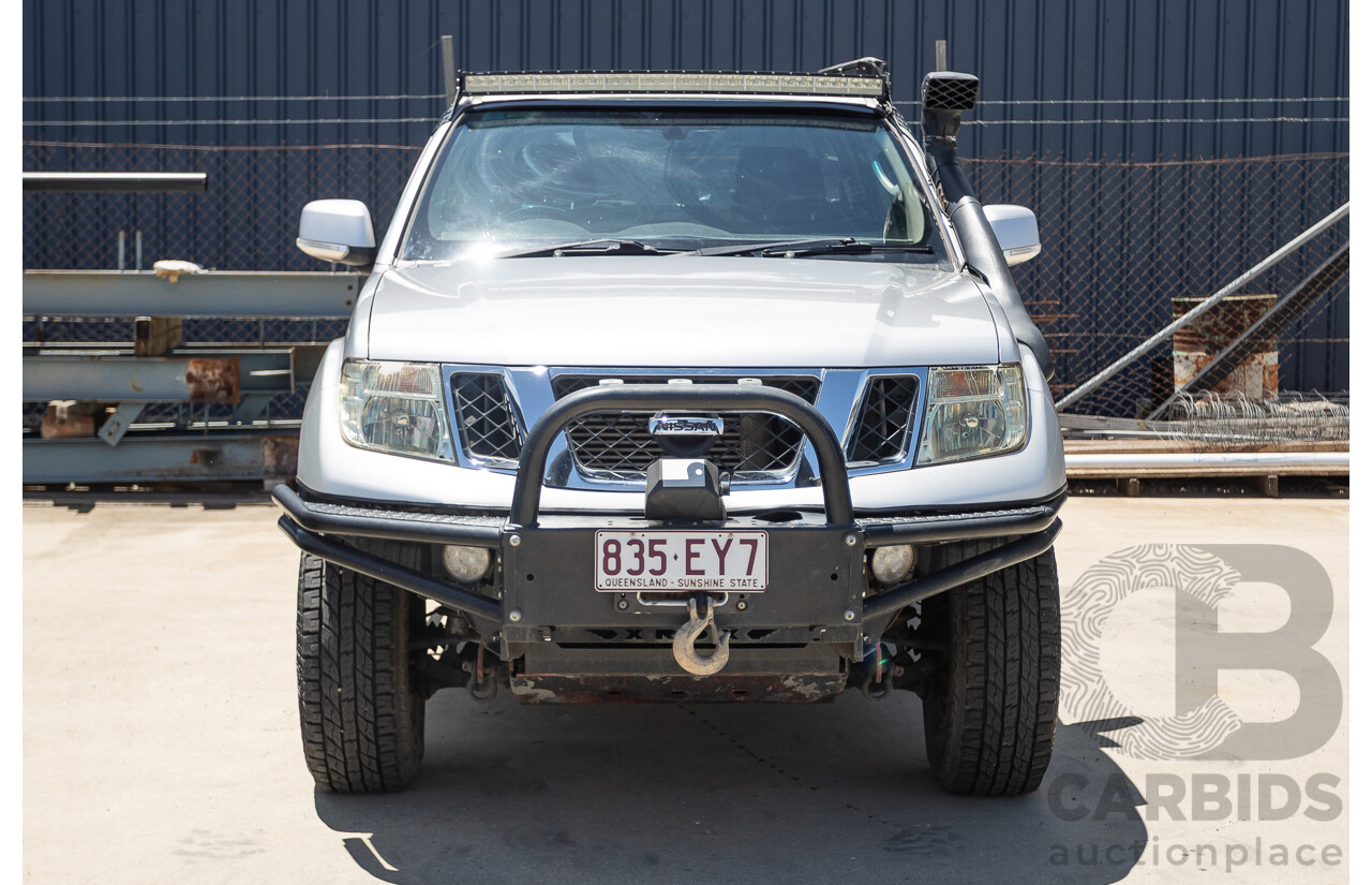 10/2012 Nissan Navara ST (4x4) D40 Dual Cab P/Up Silver Lightning Turbo Diesel 2.5L