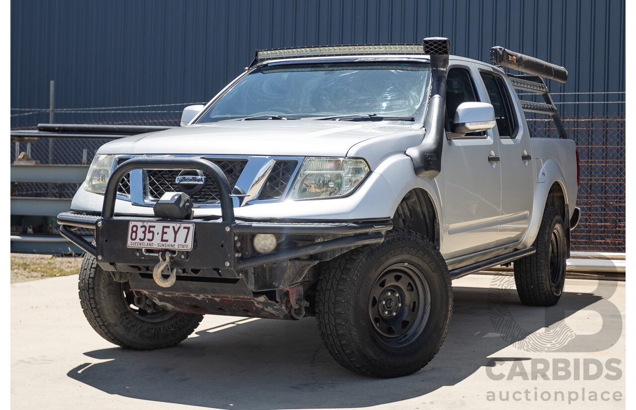 10/2012 Nissan Navara ST (4x4) D40 Dual Cab P/Up Silver Lightning Turbo Diesel 2.5L