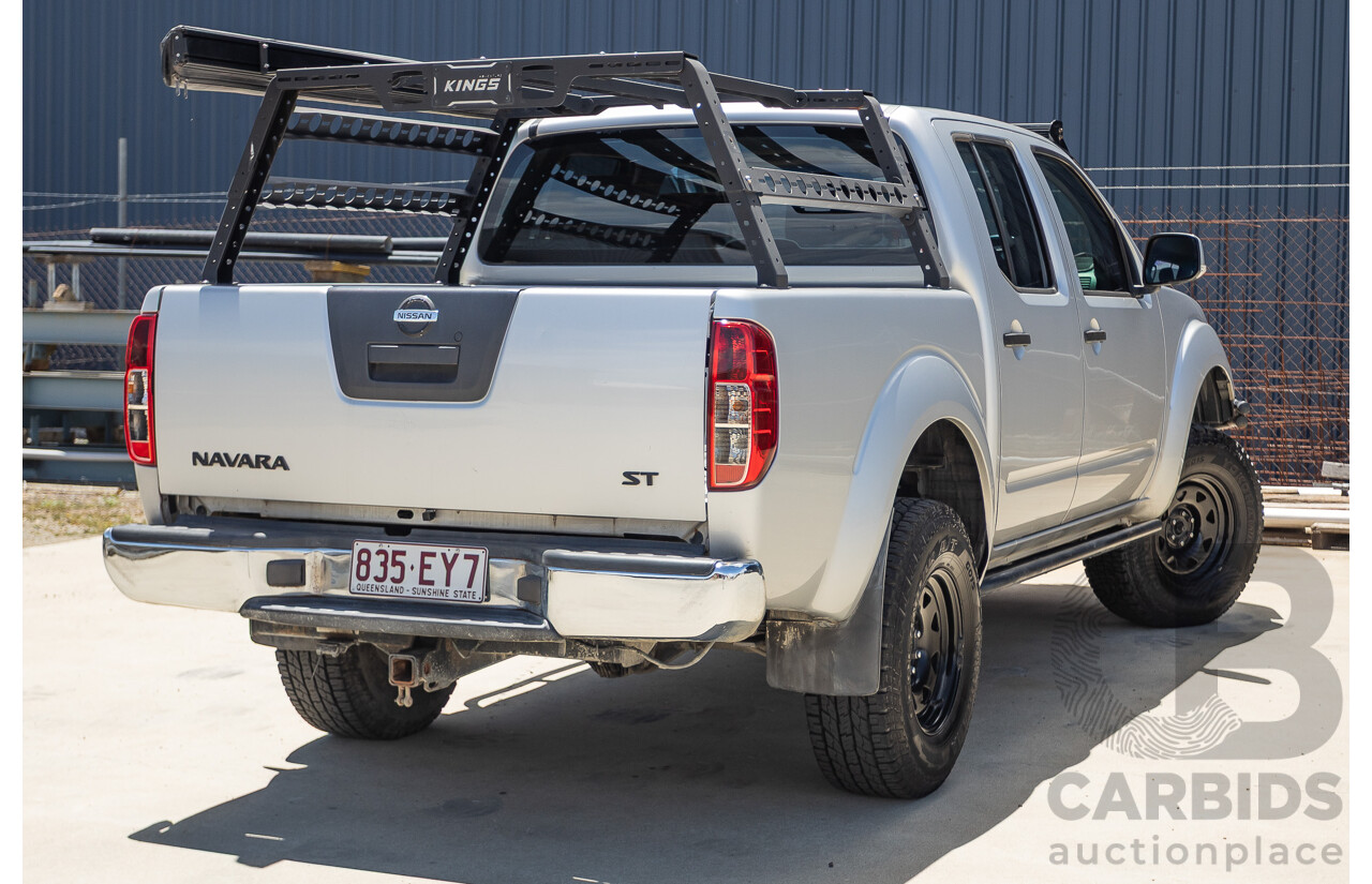10/2012 Nissan Navara ST (4x4) D40 Dual Cab P/Up Silver Lightning Turbo Diesel 2.5L