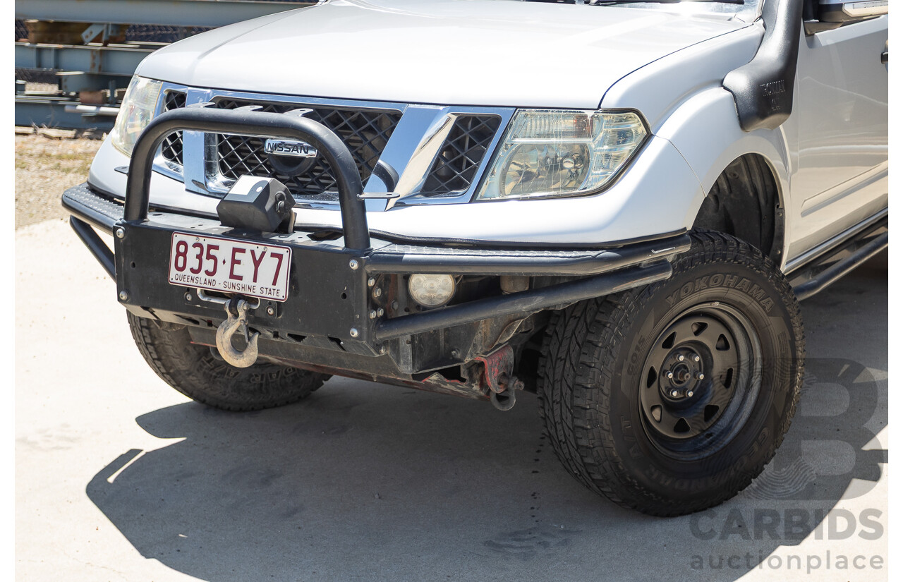 10/2012 Nissan Navara ST (4x4) D40 Dual Cab P/Up Silver Lightning Turbo Diesel 2.5L