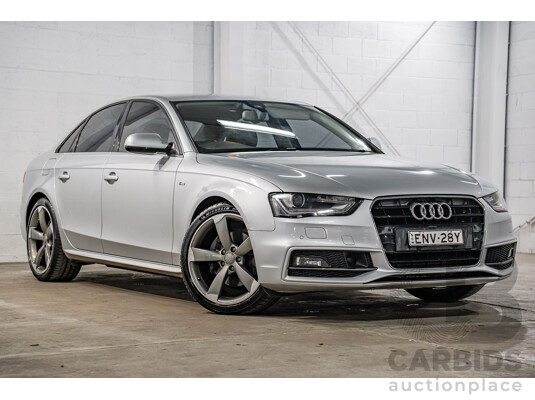 5/2013 Audi A4 3.0 TDI S-Line B8 (8K) MY13 4d Sedan Ice Silver Metallic Turbo Diesel V6 3.0L
