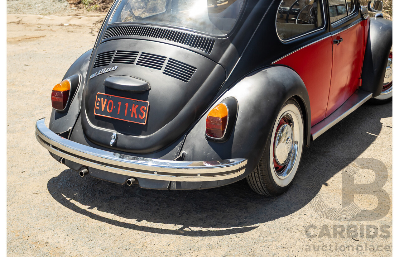 8/1970 Volkswagen Beetle 2d Sedan Black / Red 1.6L - Modified