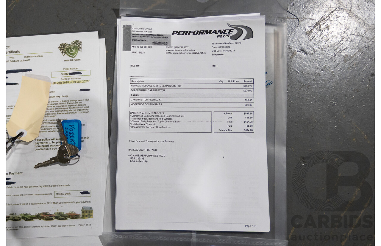 8/1970 Volkswagen Beetle 2d Sedan Black / Red 1.6L - Modified