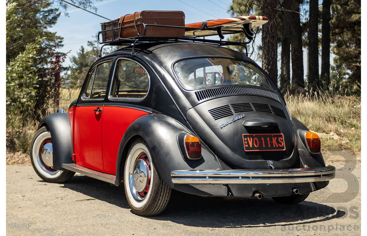 8/1970 Volkswagen Beetle 2d Sedan Black / Red 1.6L - Modified