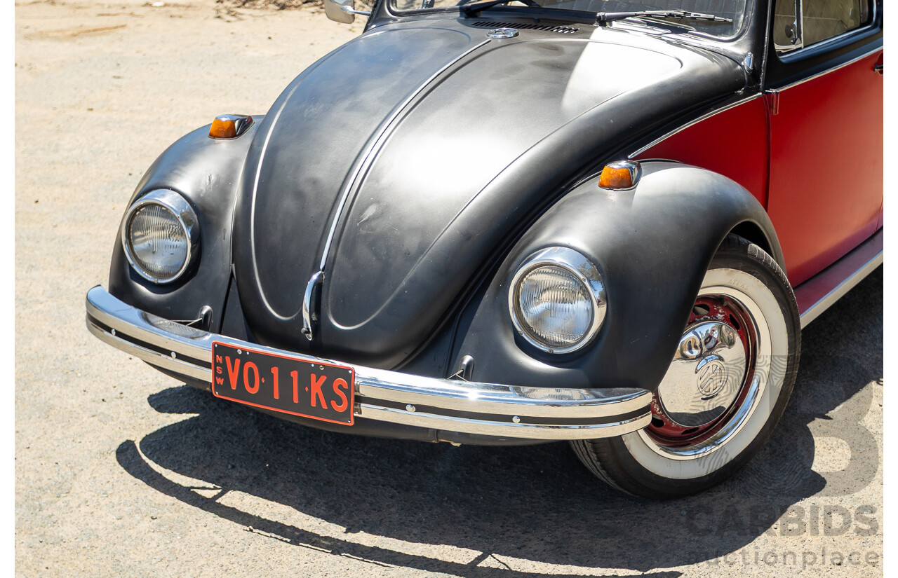 8/1970 Volkswagen Beetle 2d Sedan Black / Red 1.6L - Modified