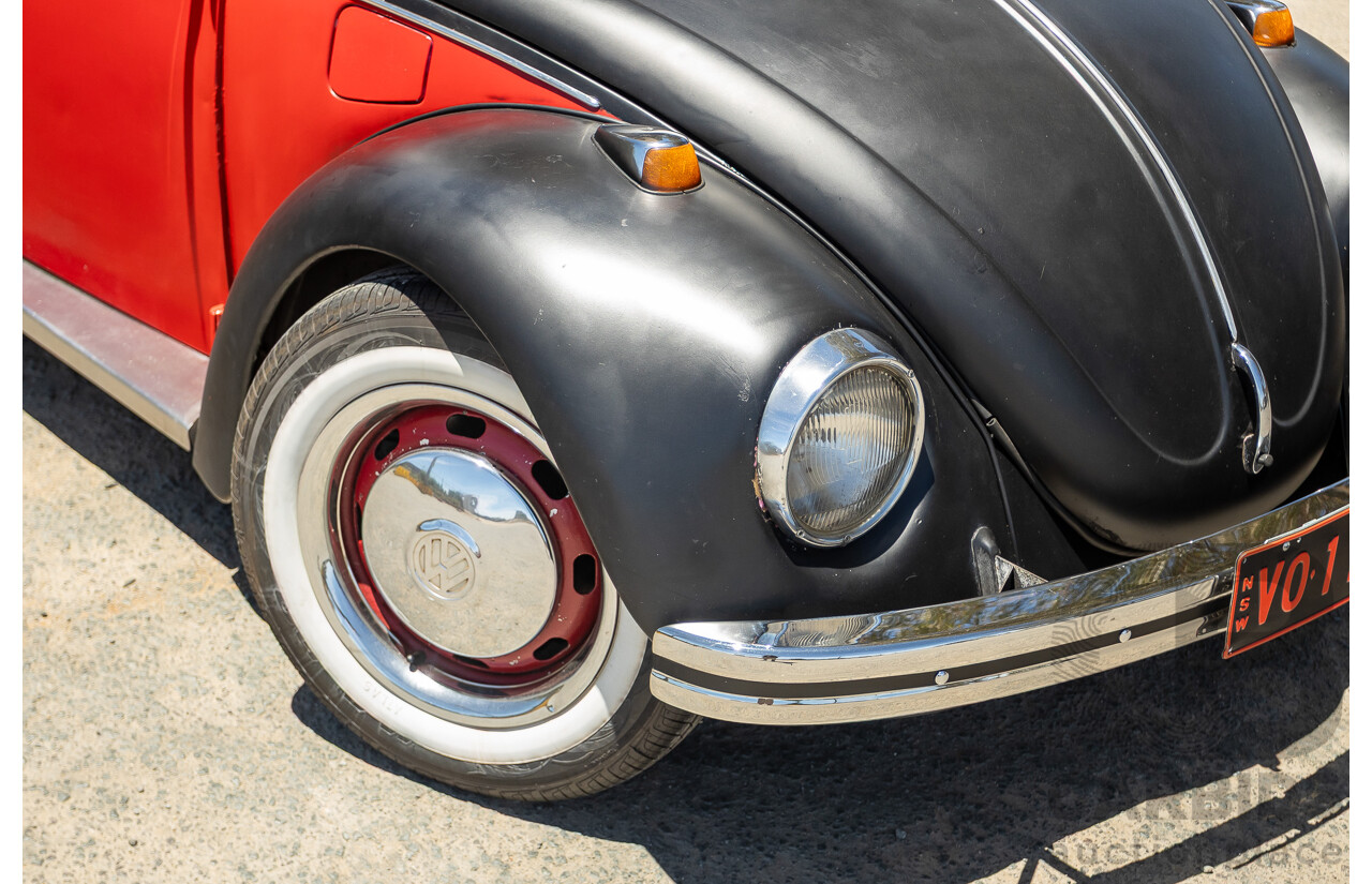 8/1970 Volkswagen Beetle 2d Sedan Black / Red 1.6L - Modified