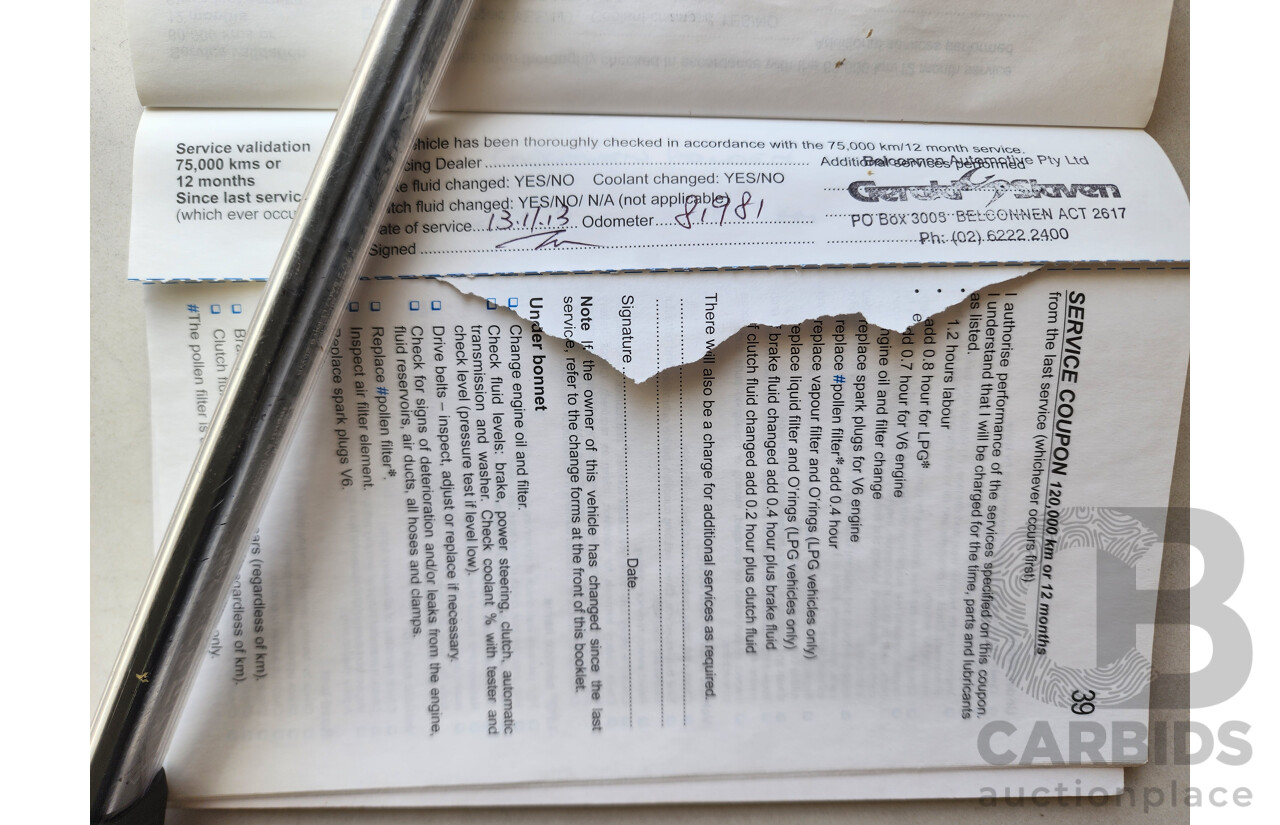 2/2010 Holden Berlina  VE MY10 4d Sedan Black 3.0L