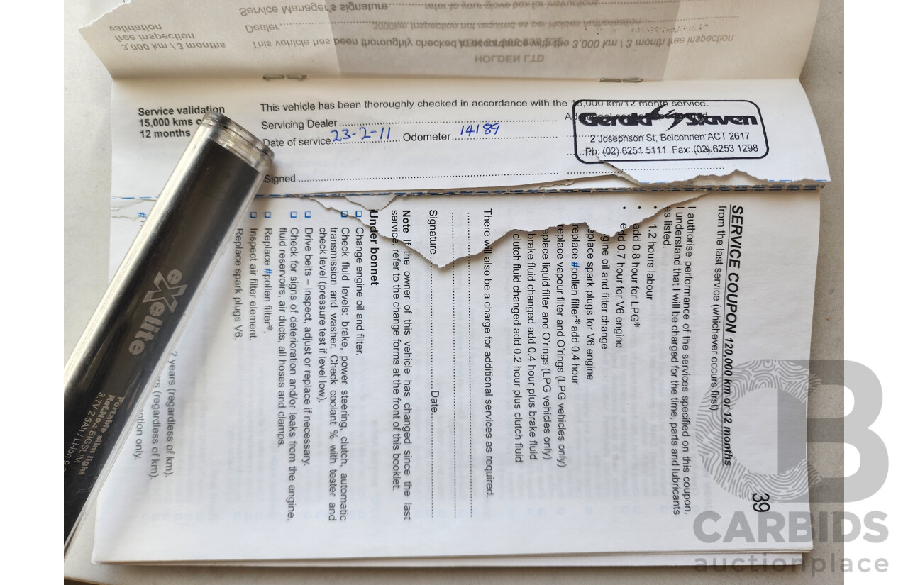 2/2010 Holden Berlina  VE MY10 4d Sedan Black 3.0L