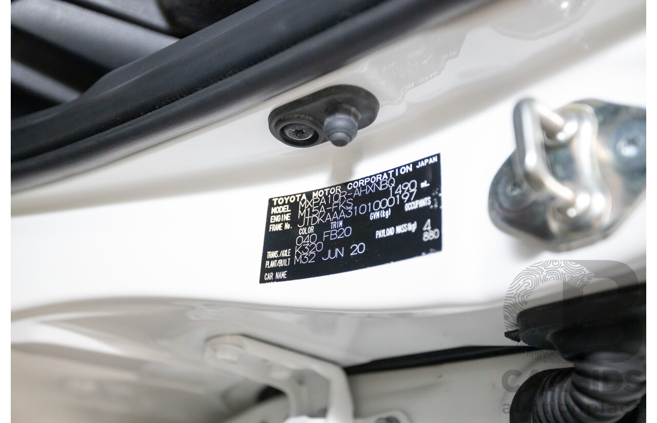 6/2020 Toyota Yaris Ascent Sport MXPA10R 5D Hatchback Glacier White 1.5L