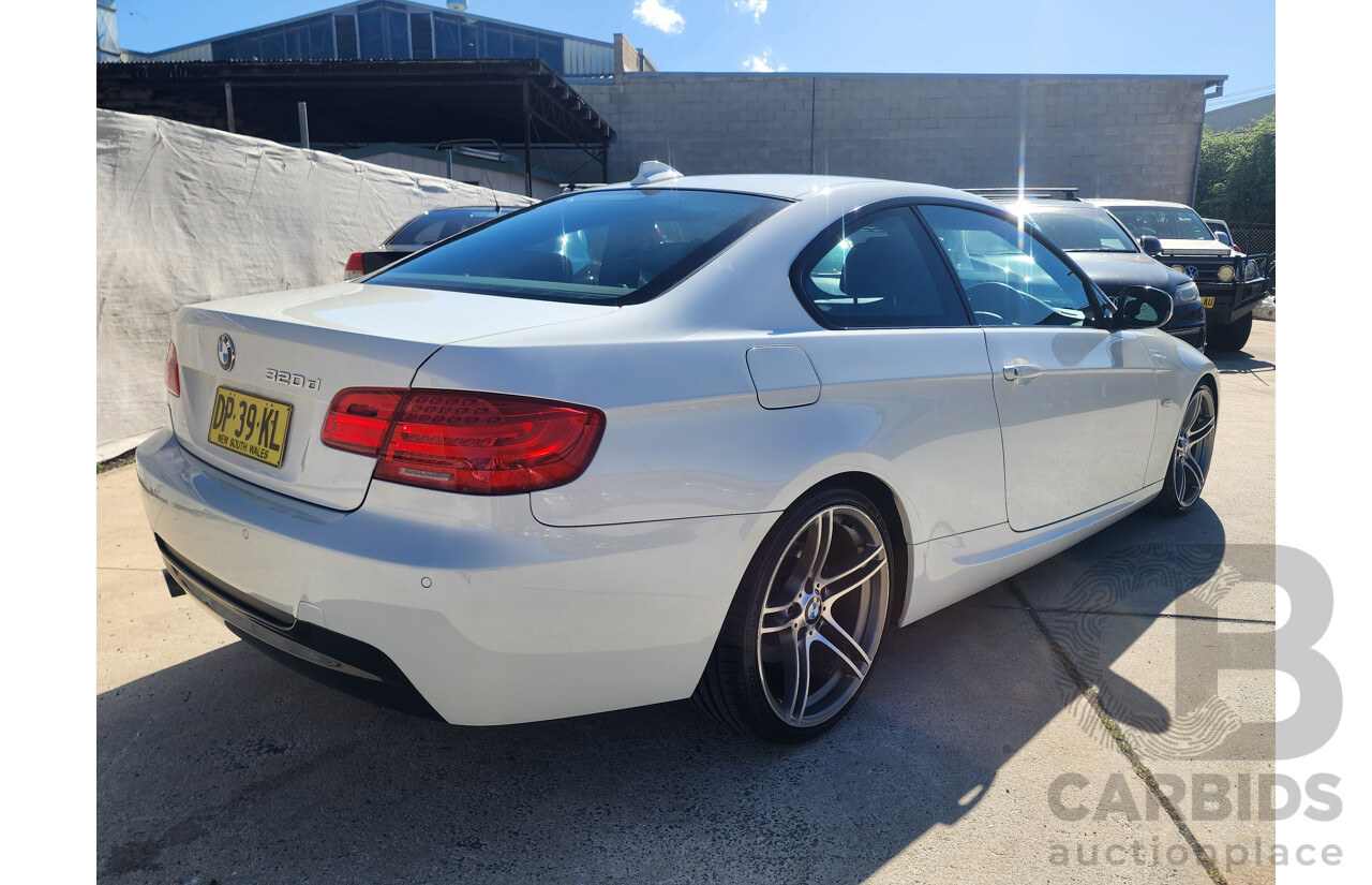 9/2011 Bmw 3 20d E92 MY11 2d Coupe White 2.0L