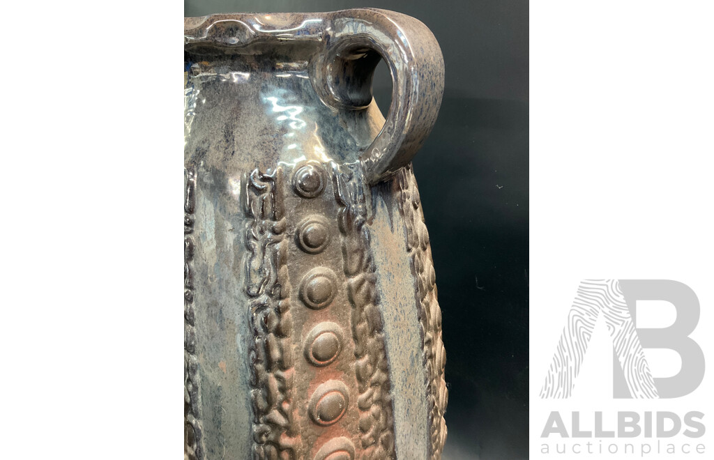 West German DUMLER & BREIDEN Oversize Glazed Ceramic Pitcher - 50cm 