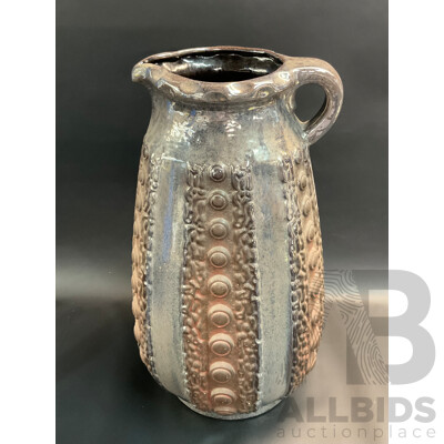 West German DUMLER & BREIDEN Oversize Glazed Ceramic Pitcher - 50cm 